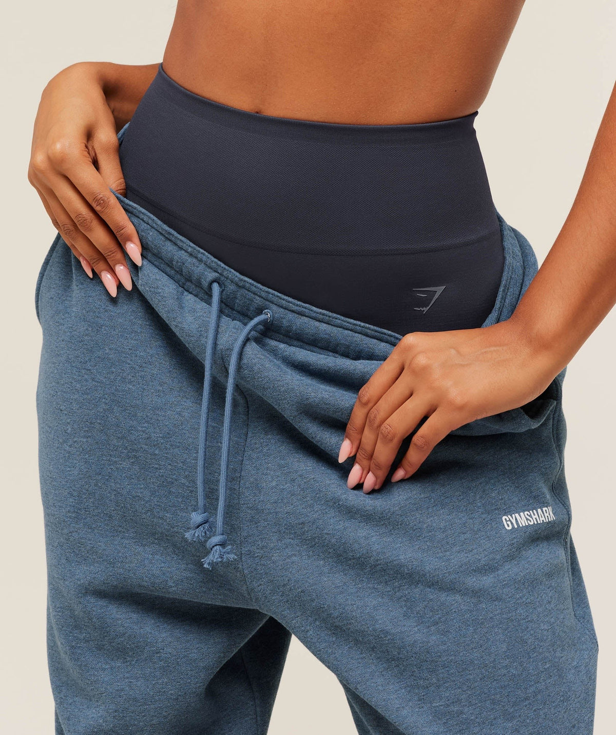 Gymshark Cosy Luxe Cuffed Joggers - Bros Compound Blue Marl
