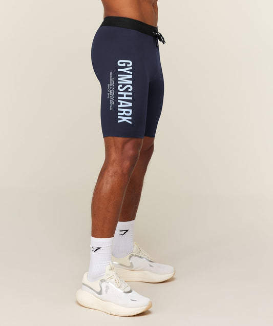 Gymshark Conditioning Club Half Tight - Heavy Blue/Tranquil Blue