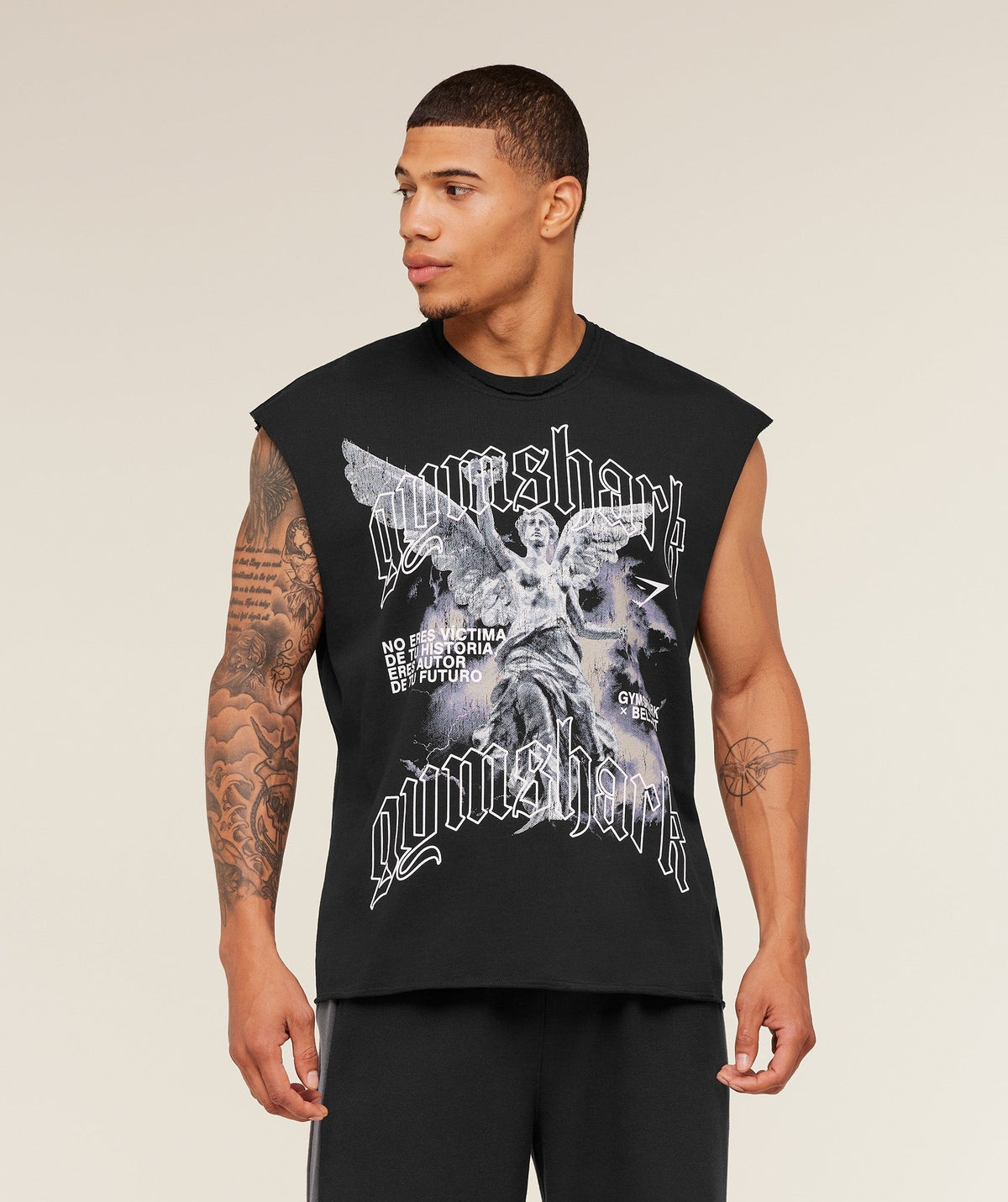 Gymshark GS x Carlos Cut off Tee - Black