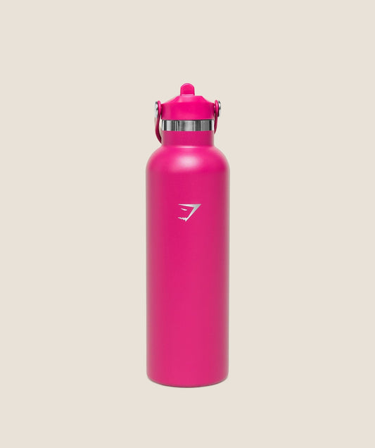 Gymshark 700ml Metal Insulated Straw Bottle - Performance Pink