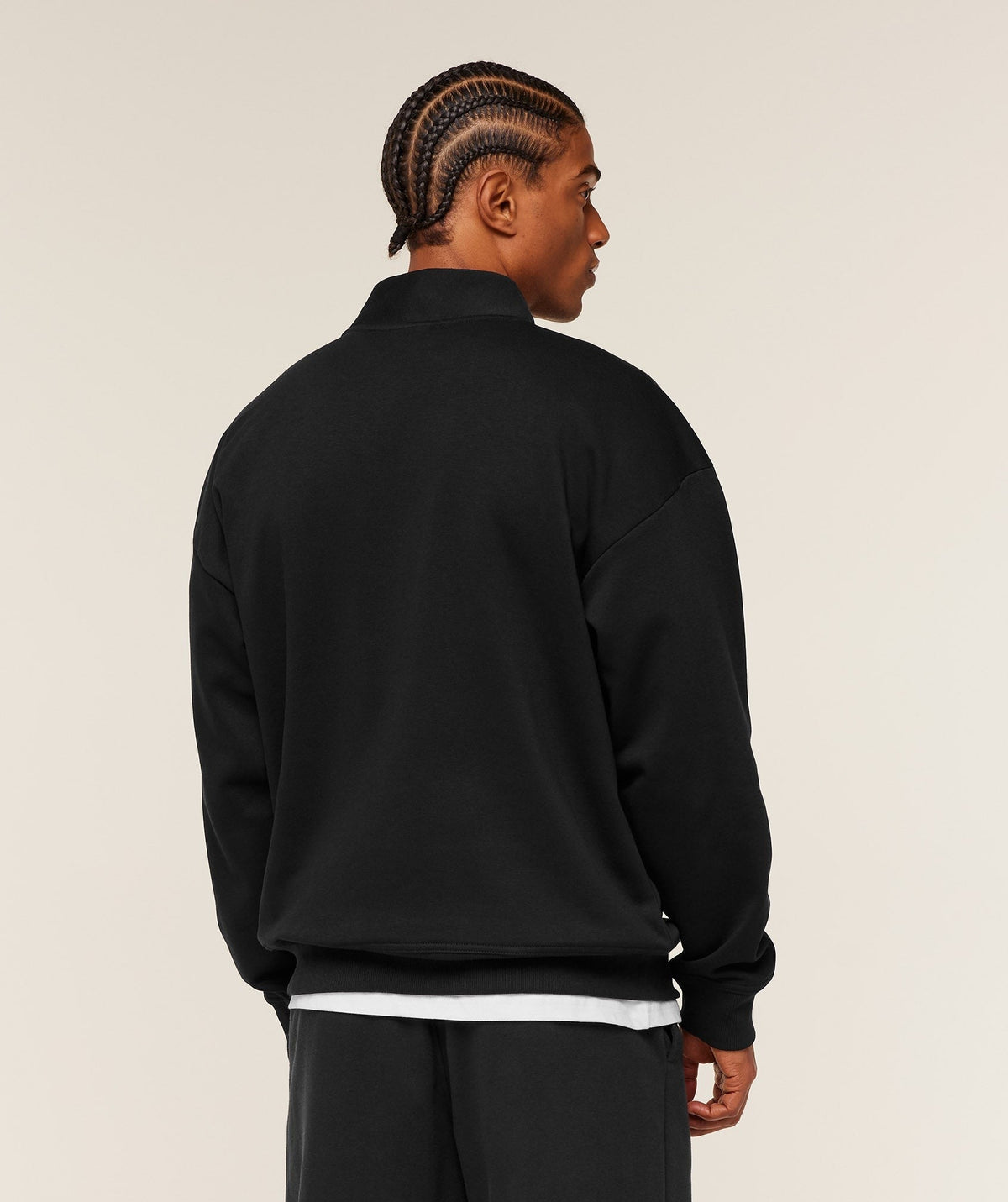 Gymshark Crest Oversized 1/4 Zip - Black