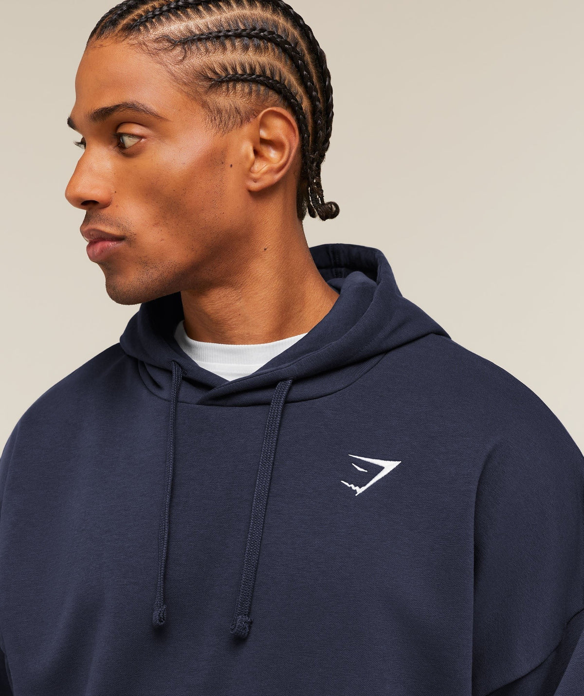 Gymshark Crest Oversized Hoodie - Heavy Blue