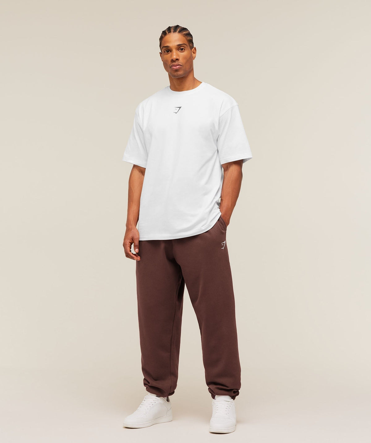 Gymshark Crest Oversized Jogger - Espresso Brown
