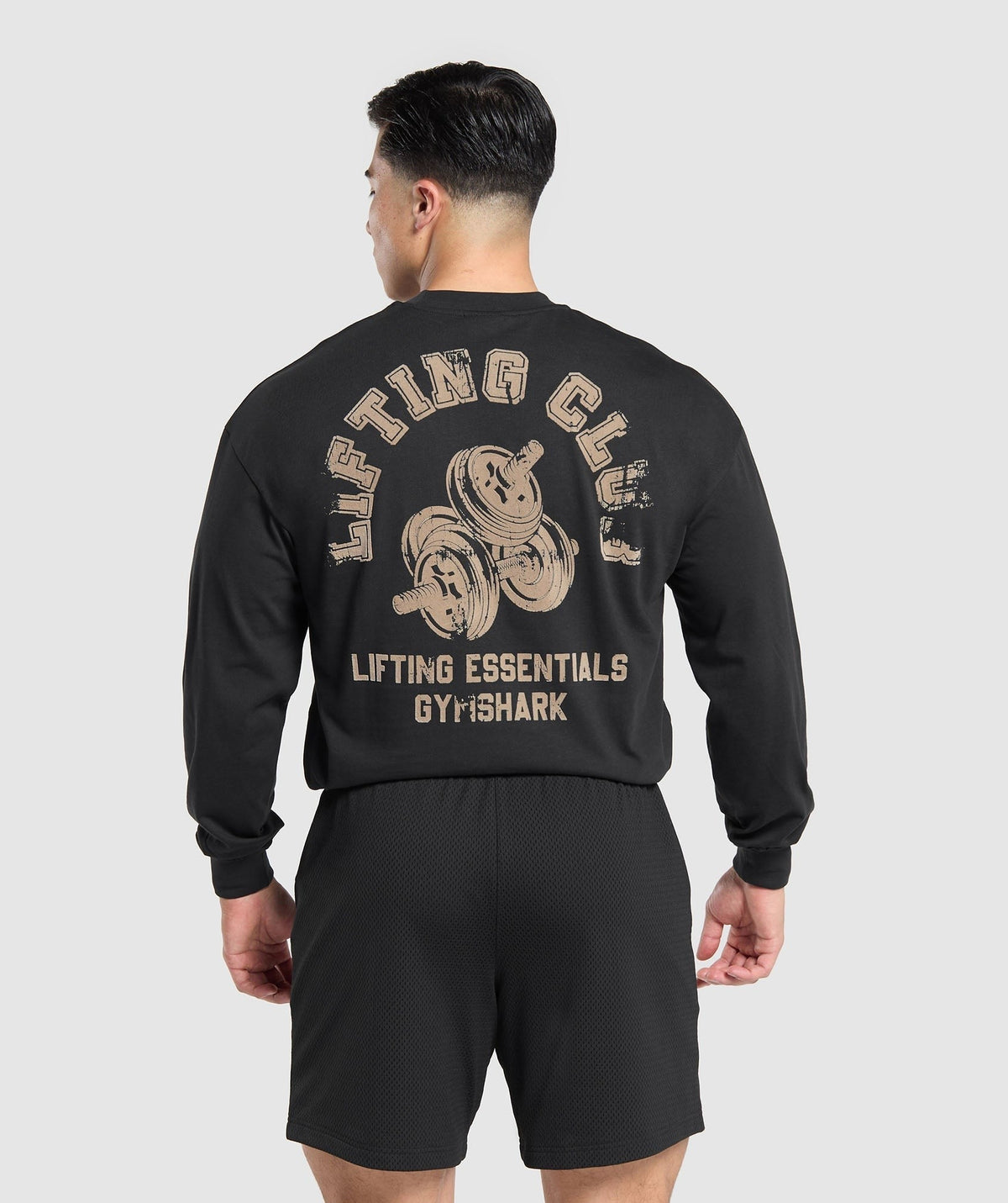 Gymshark Dumbbells Long Sleeve Tee. - Black