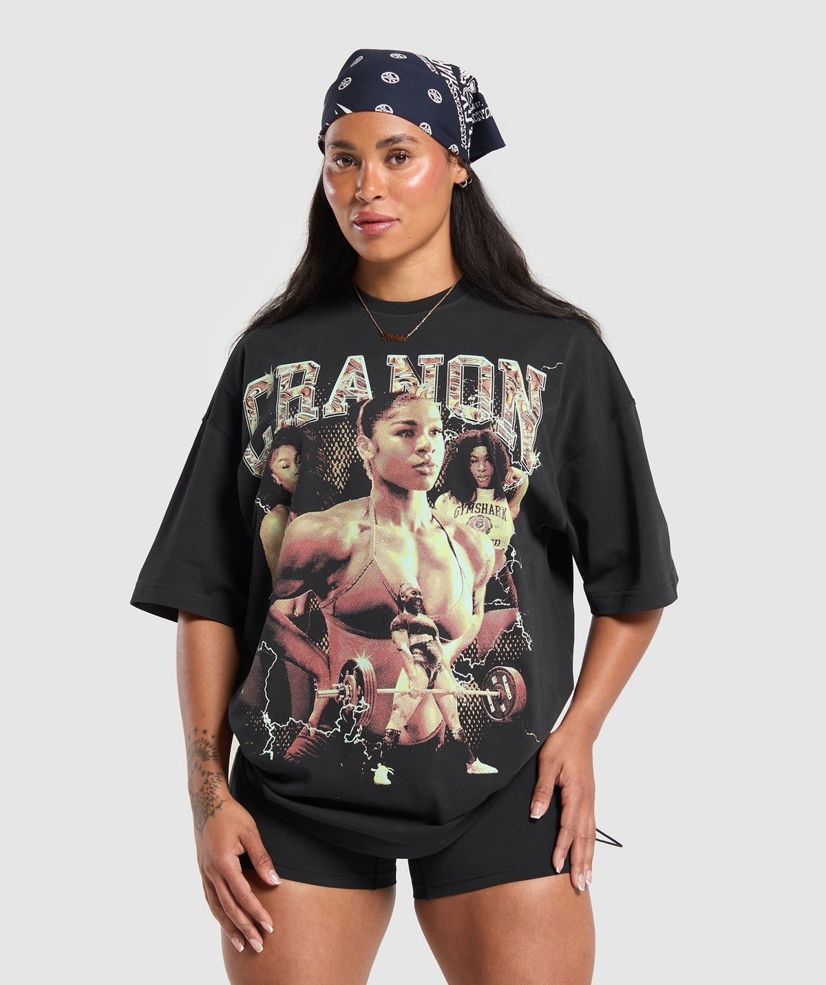 Gymshark Cranon Bootleg Graphic Tee - Black