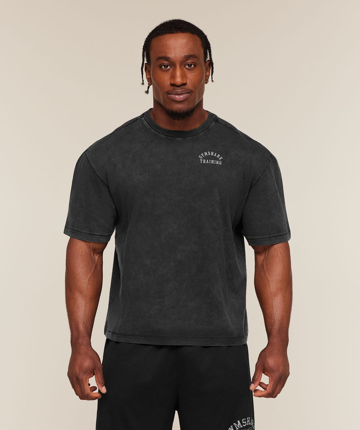 Gymshark Retro Collegiate Tee - Black
