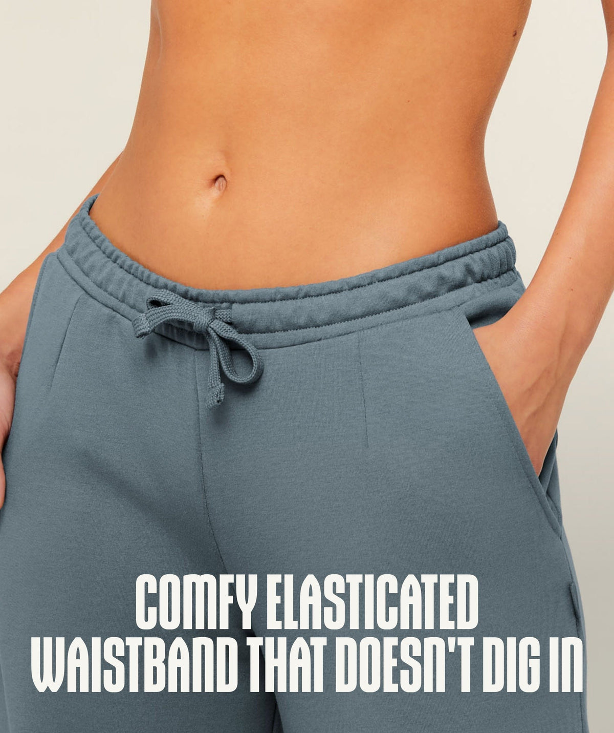 Gymshark Lightweight Wide Leg Pant Tall - Iron Blue