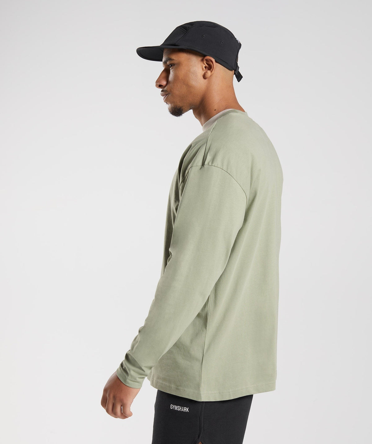 Gymshark Rest Day Sweats Long Sleeve Tee - Sage Green