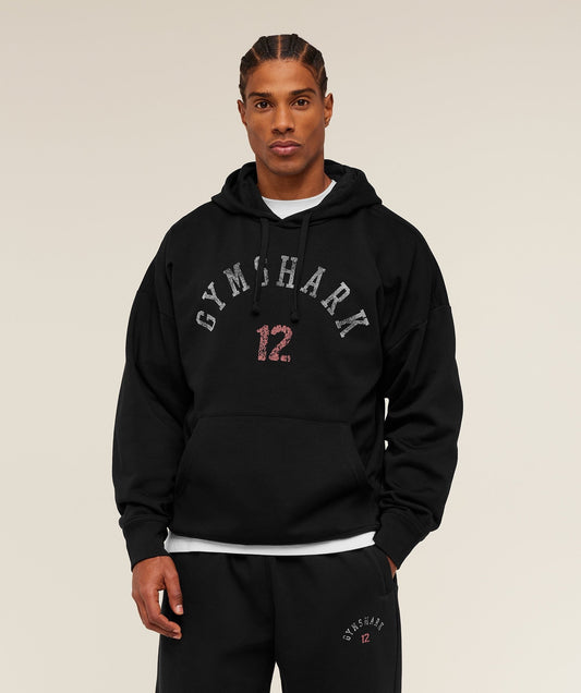 Gymshark 12 Graphic Hoodie - Black