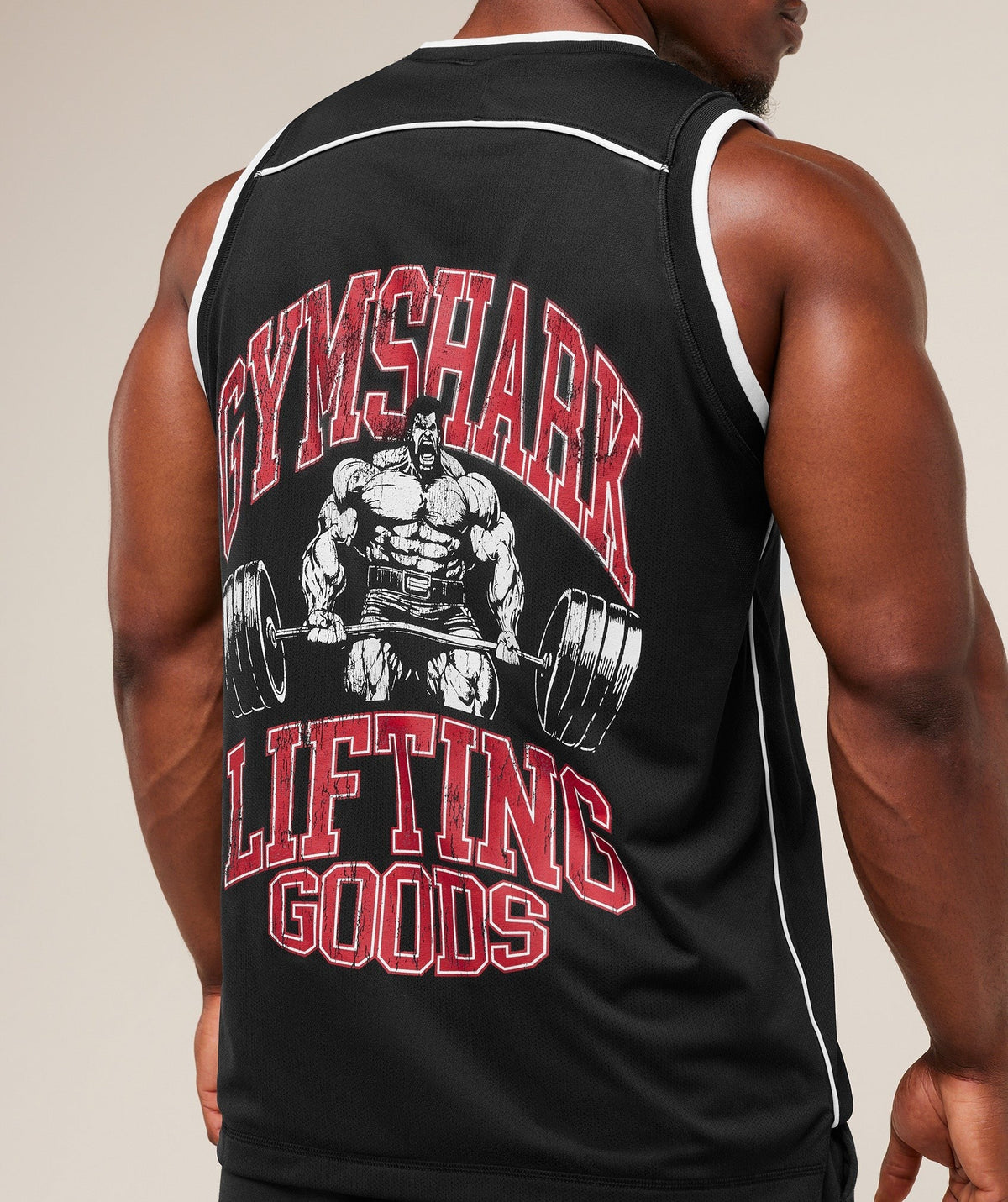 Gymshark Graphic Basketball Mesh Tank - Black