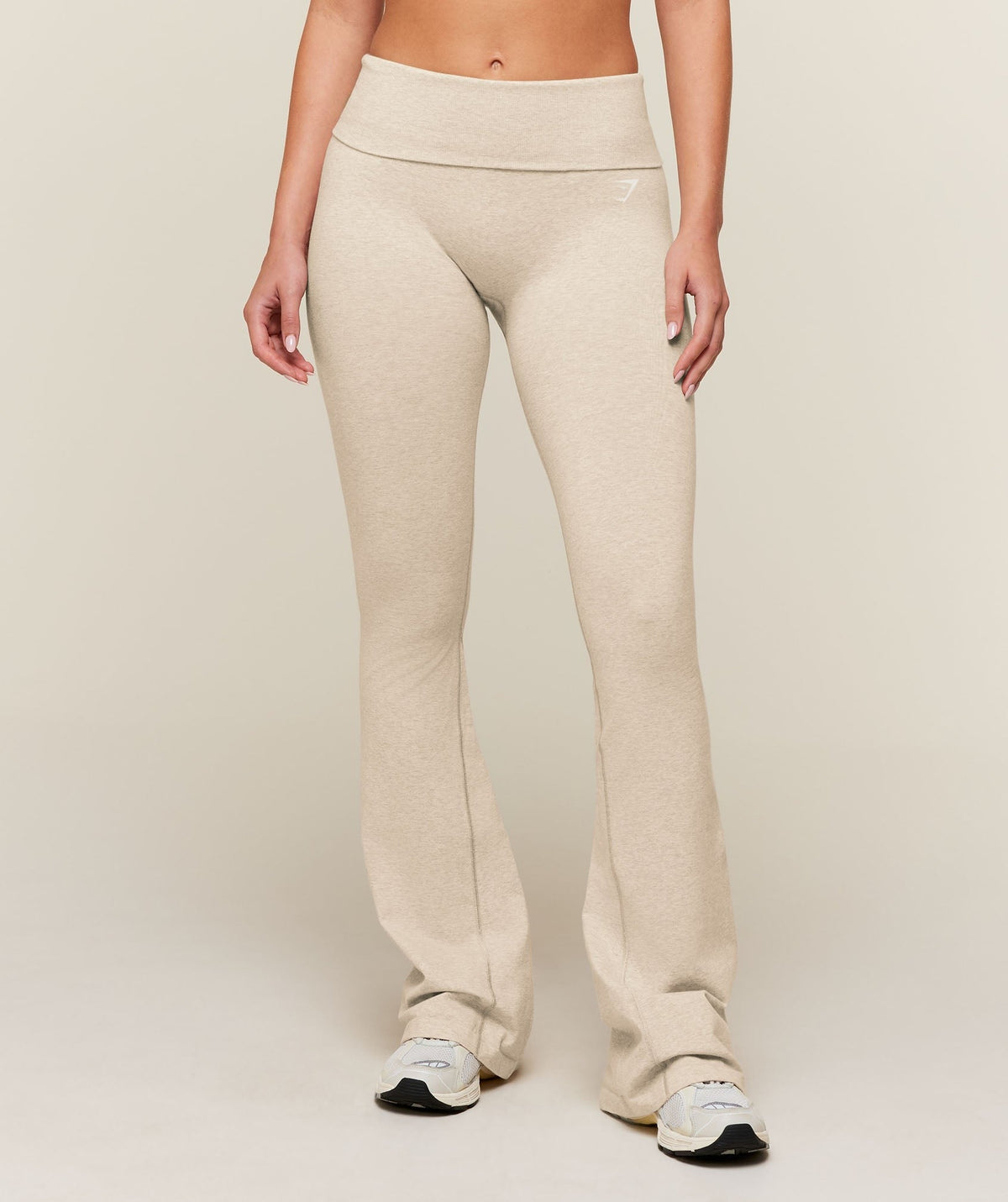 Gymshark CottonMoveTM Flared Leggings - Oat Marl
