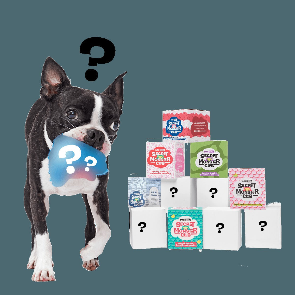 Secret Monster Club, Super Chewer Durable 2-in-1 Rip and Reveal Monthly Dog Toys