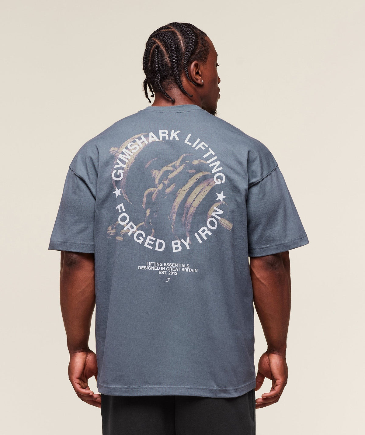 Gymshark Forged By Iron Tee - Iron Blue
