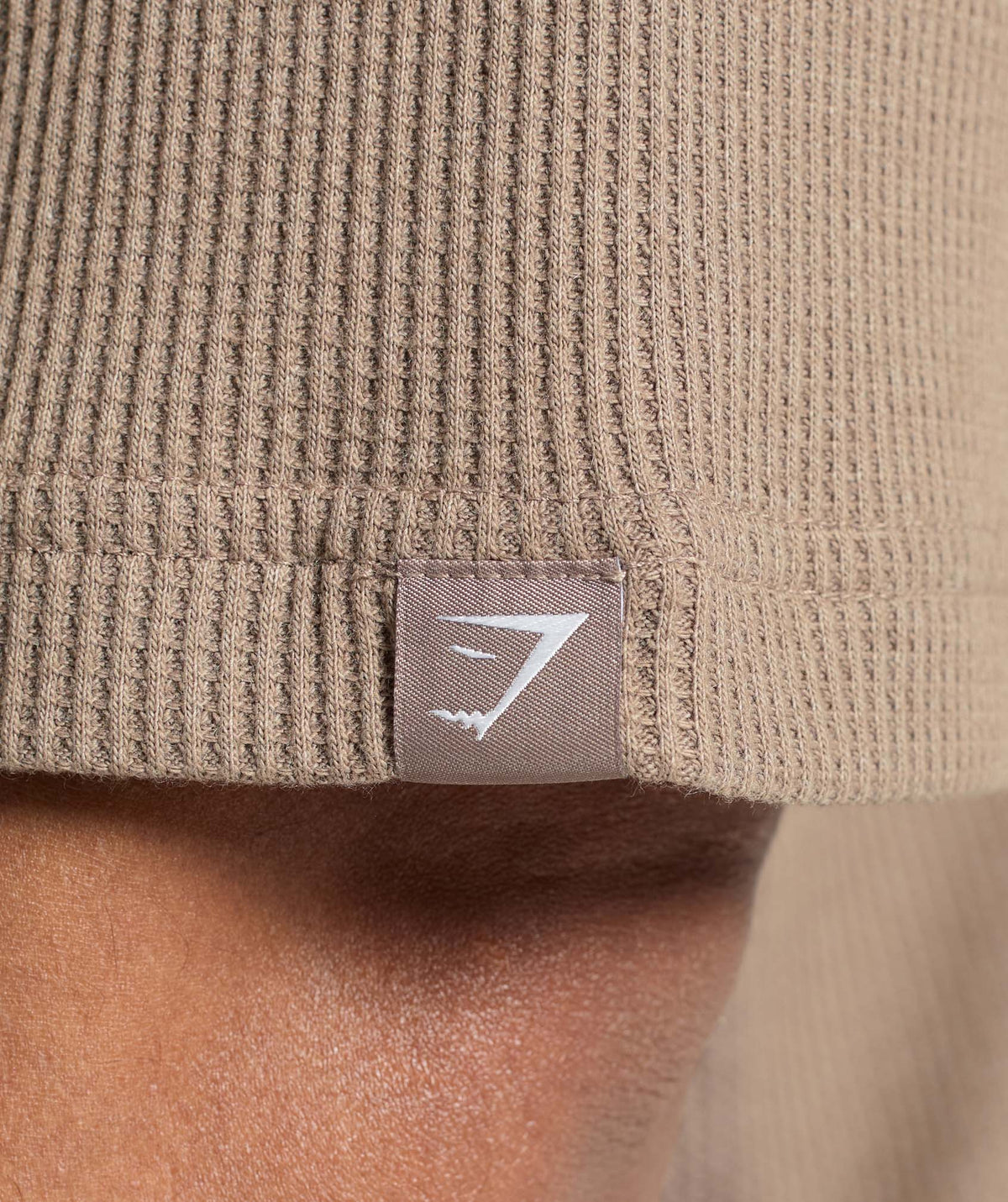Gymshark Waffle Oversized Tee - Lifestyle Brown/Cotton Part Dye