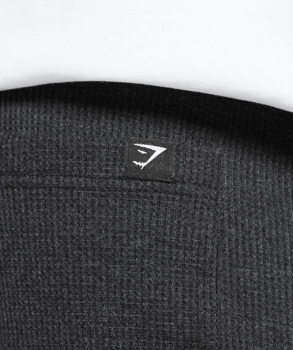 Gymshark Waffle Straight Leg Joggers - Black/Cotton Part Dye