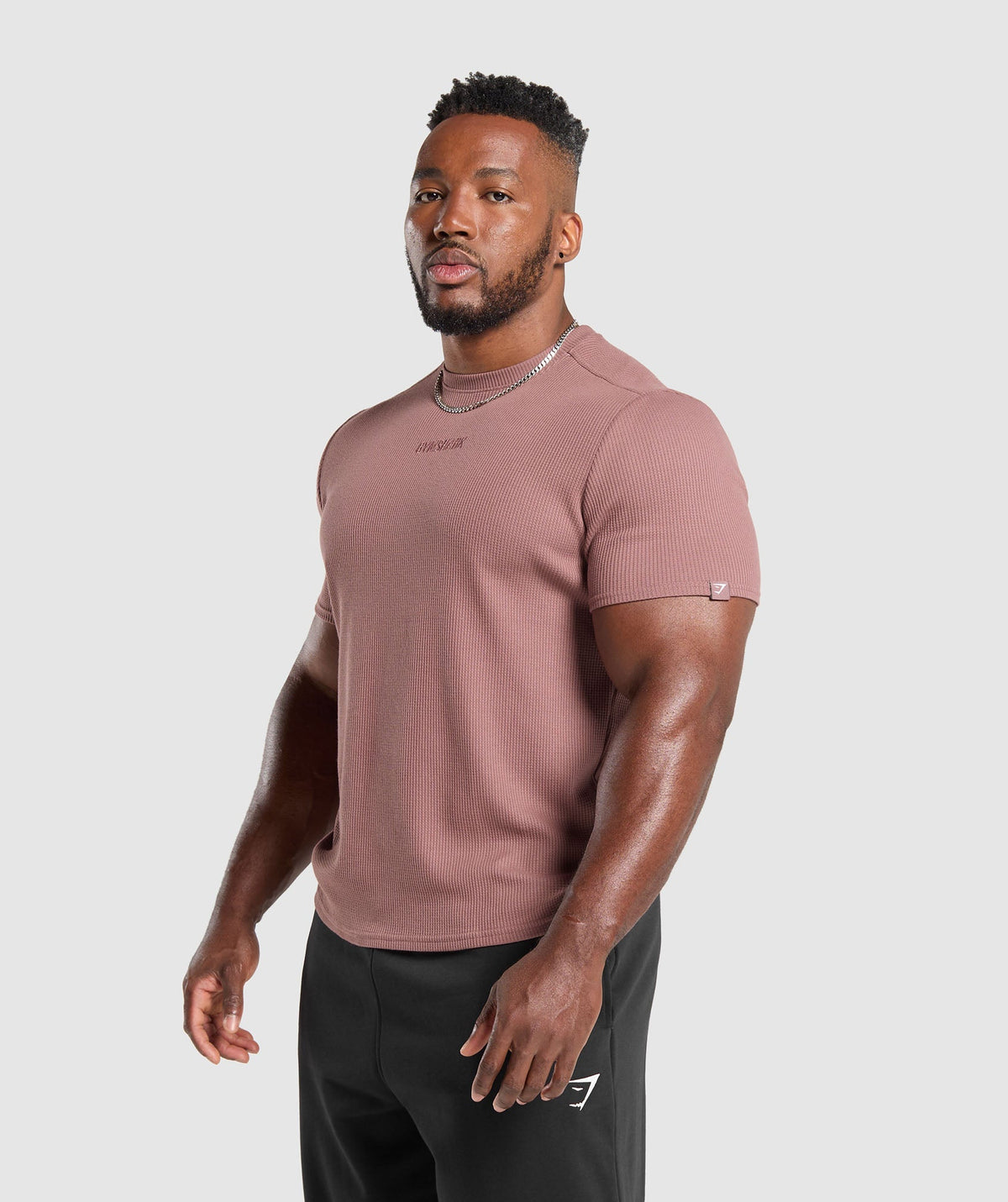 Gymshark Waffle Tee - Brick Brown