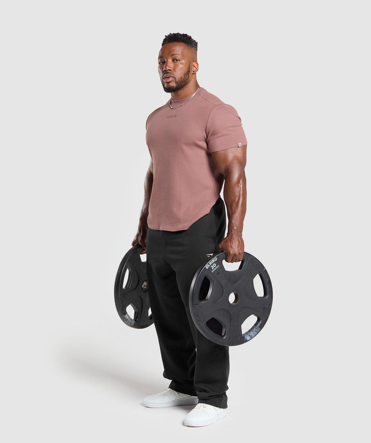 Gymshark Waffle Tee - Brick Brown