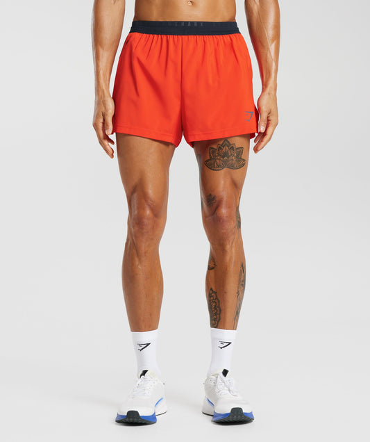 Gymshark Sport Run 3" Shorts - Electric Orange