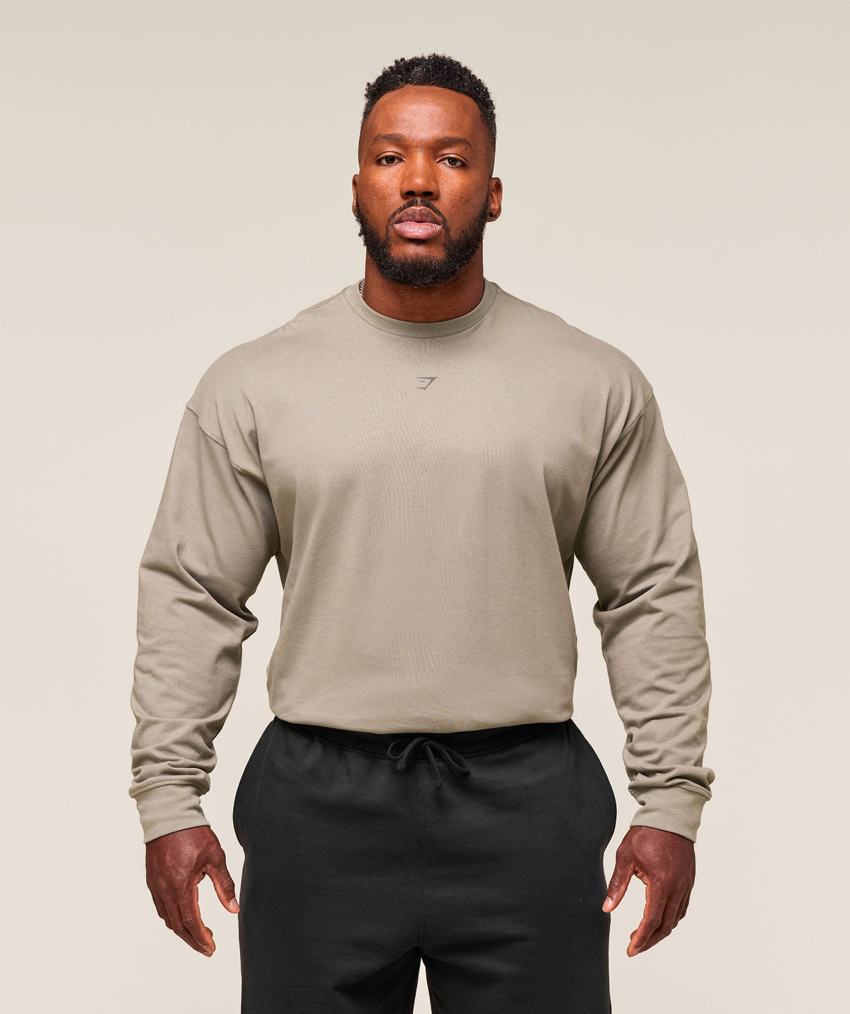 Gymshark We Do Gym Long Sleeve Tee - Linen Brown