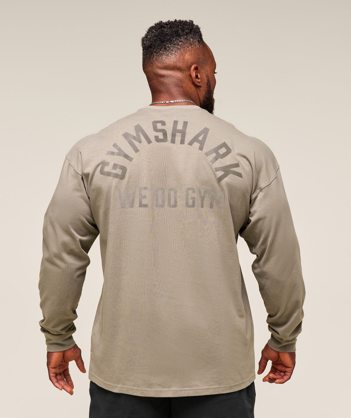 Gymshark We Do Gym Long Sleeve Tee - Linen Brown