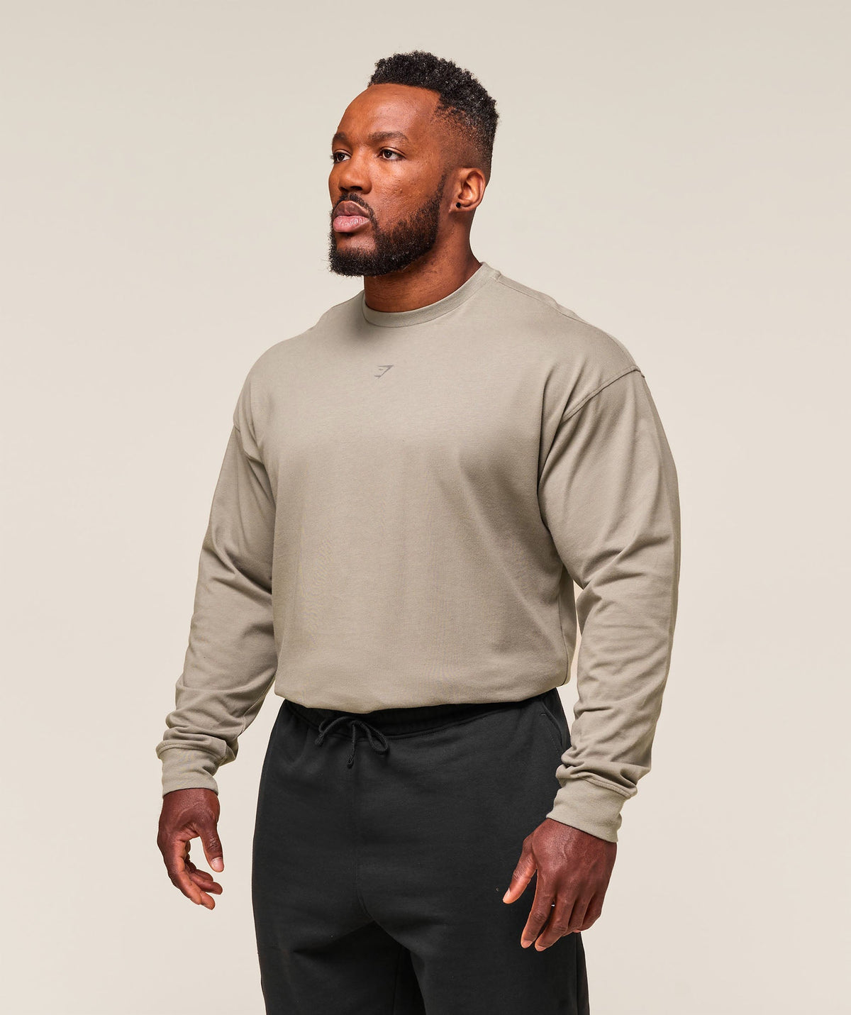 Gymshark We Do Gym Long Sleeve Tee - Linen Brown