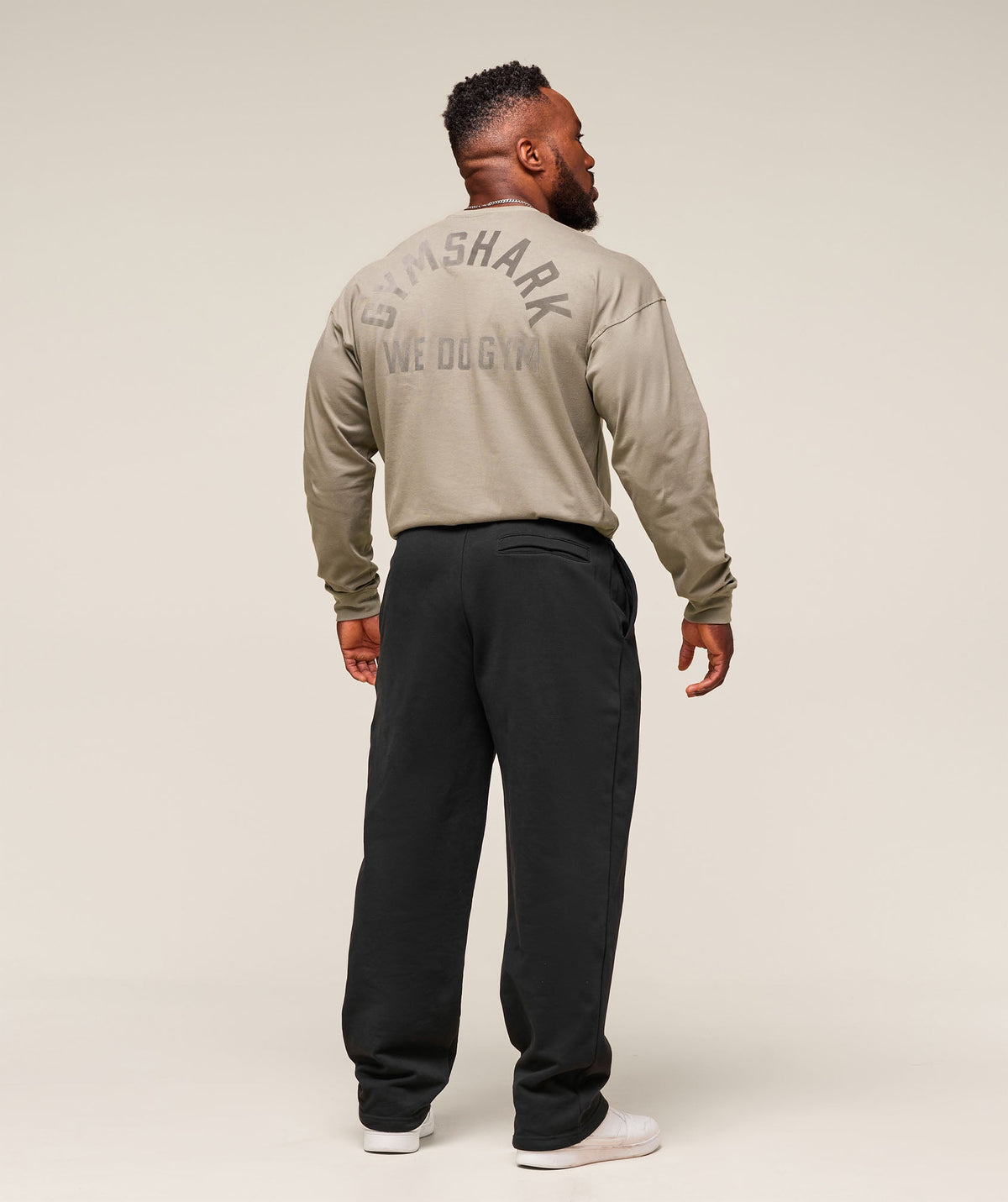 Gymshark We Do Gym Long Sleeve Tee - Linen Brown