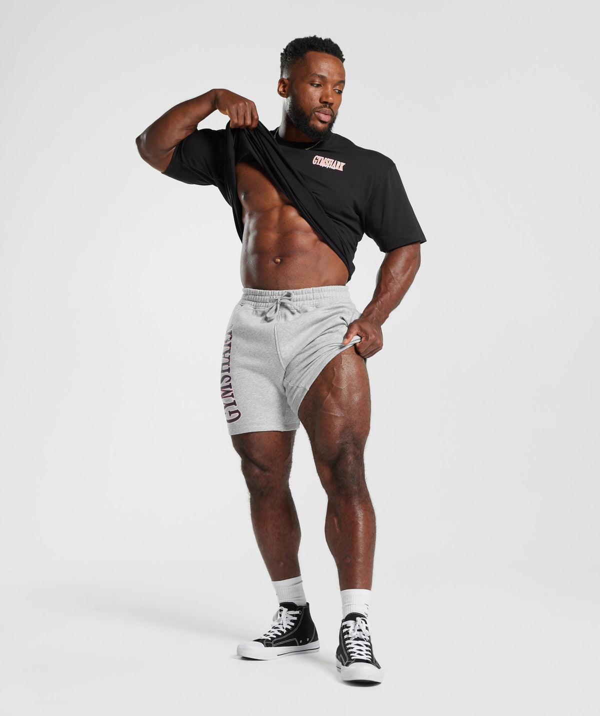 Gymshark Retrowave LC Short - Light Grey Core Marl