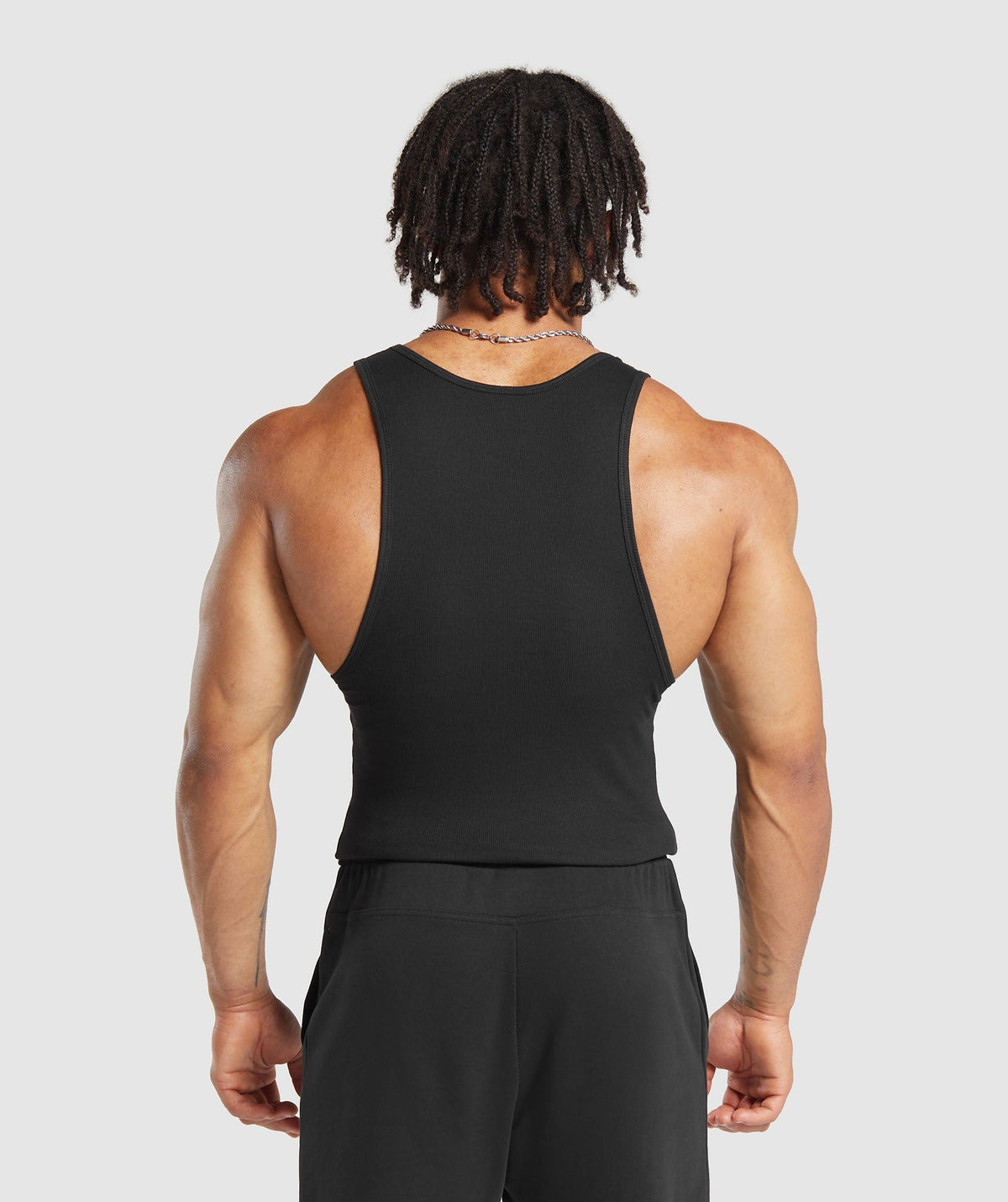 Gymshark Ribbed Tank 3 Pack - Black/White/Iron Blue