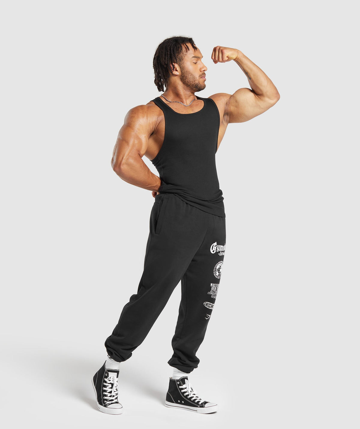 Gymshark Ribbed Tank 3 Pack - Black/White/Iron Blue