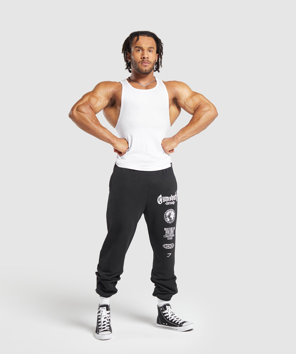 Gymshark Ribbed Tank 3 Pack - Black/White/Iron Blue