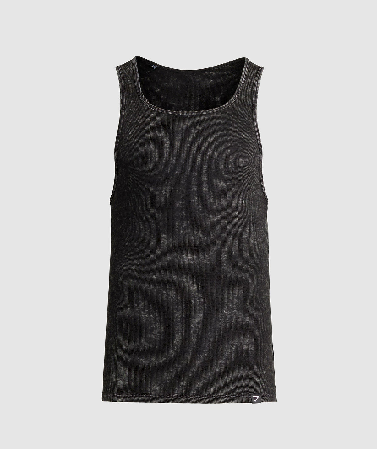 Gymshark Washed Ribbed Tank 1PK - Black/Gel Bleach Wash