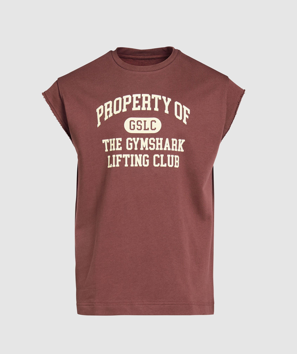 Gymshark Graphic Cut Off Tee - Burgundy Brown