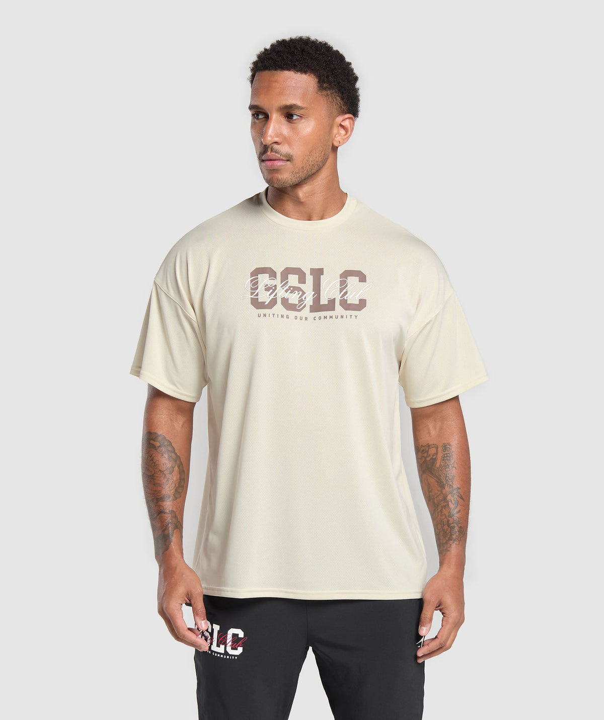 Gymshark Script Graphic Tee - Ecru White