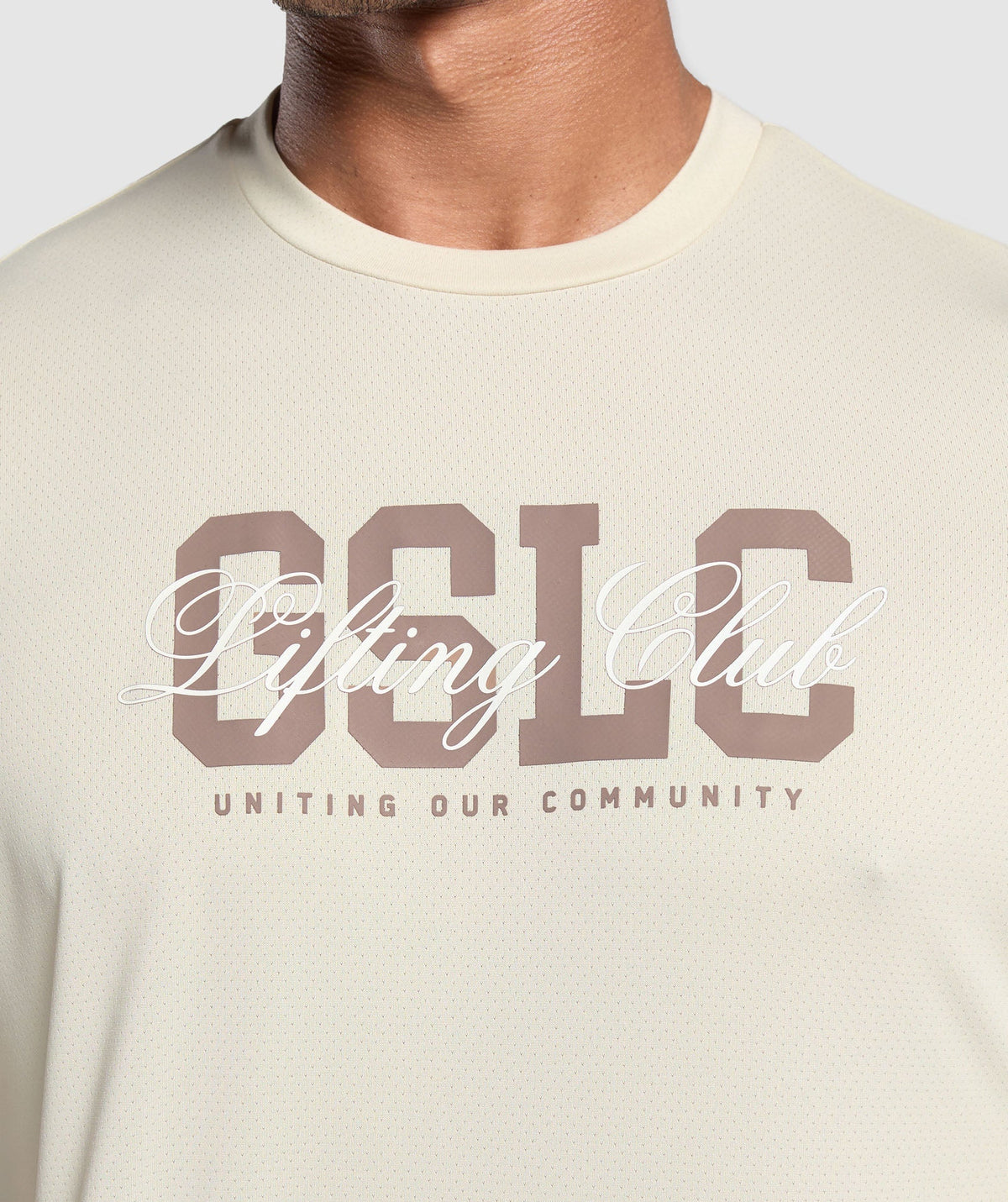 Gymshark Script Graphic Tee - Ecru White