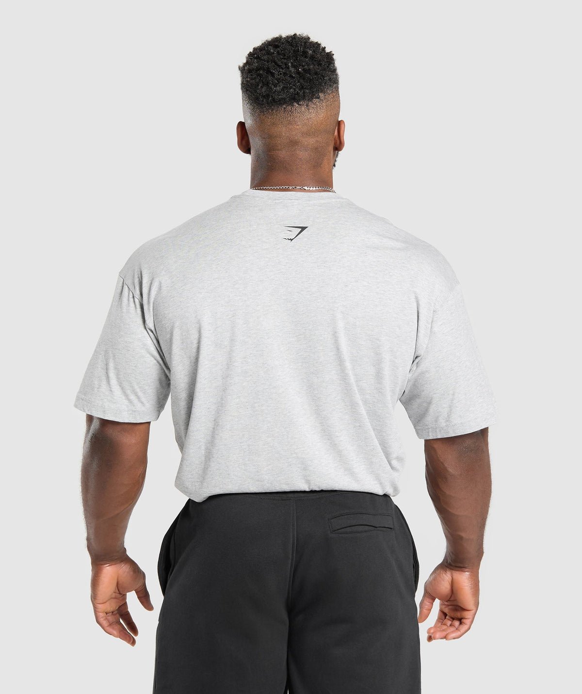 Gymshark XXL Graphic Tee - Light Grey Core Marl
