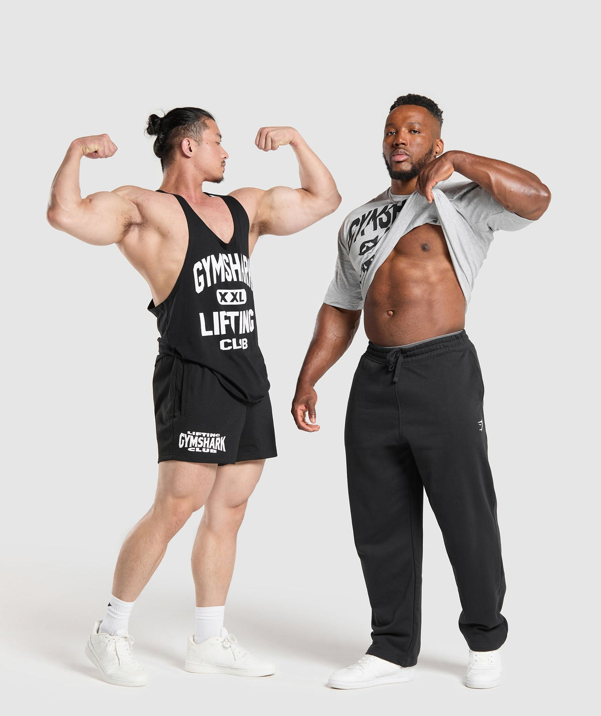 Gymshark XXL Graphic Tee - Light Grey Core Marl