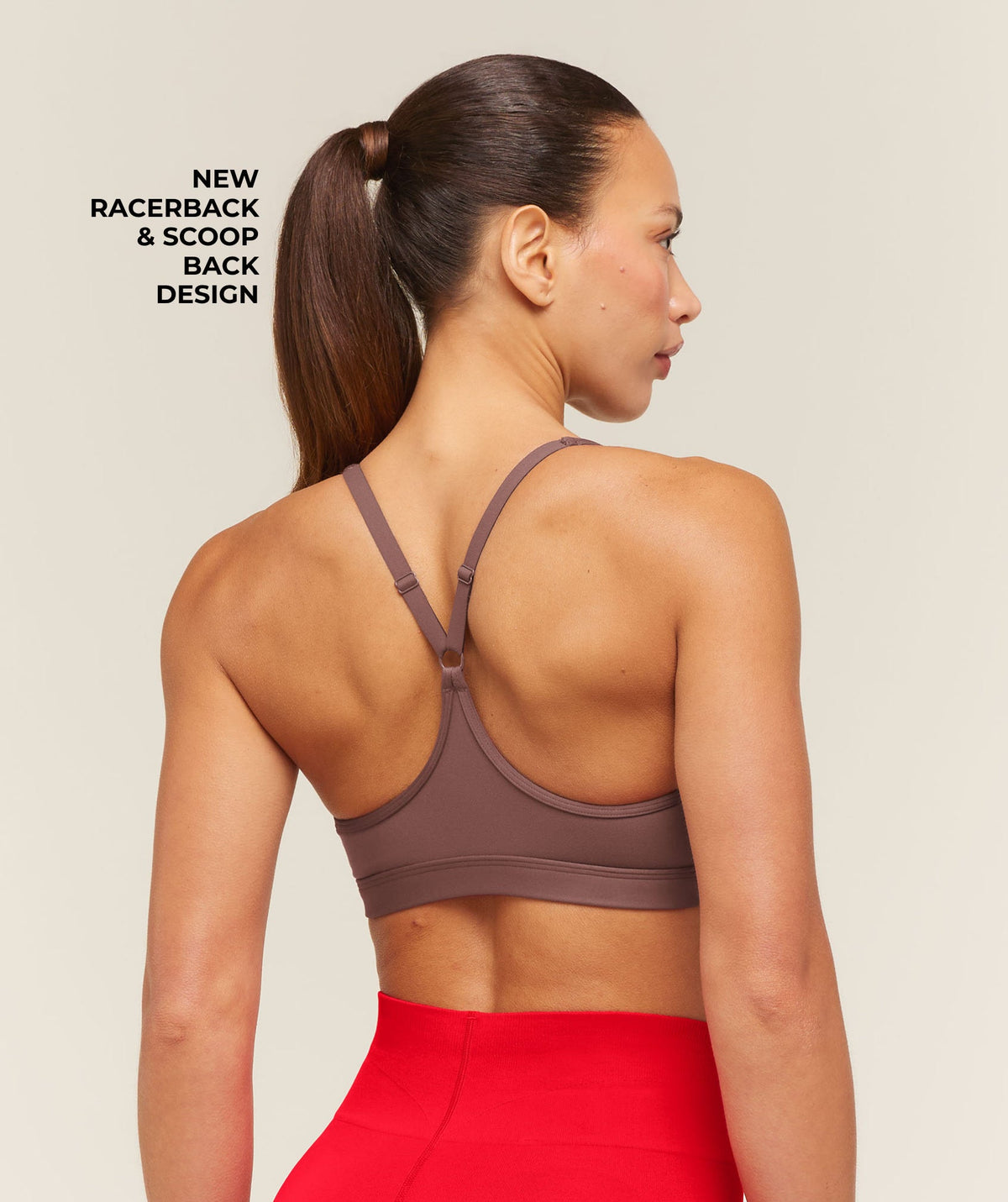 Gymshark Ruched Sports Bra 2.0 - Espresso Brown