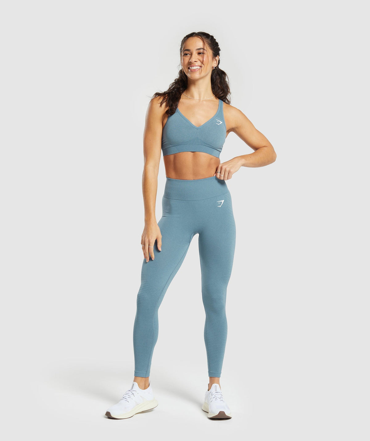 Gymshark Vital Regular Leggings - Faded Blue/ Marl