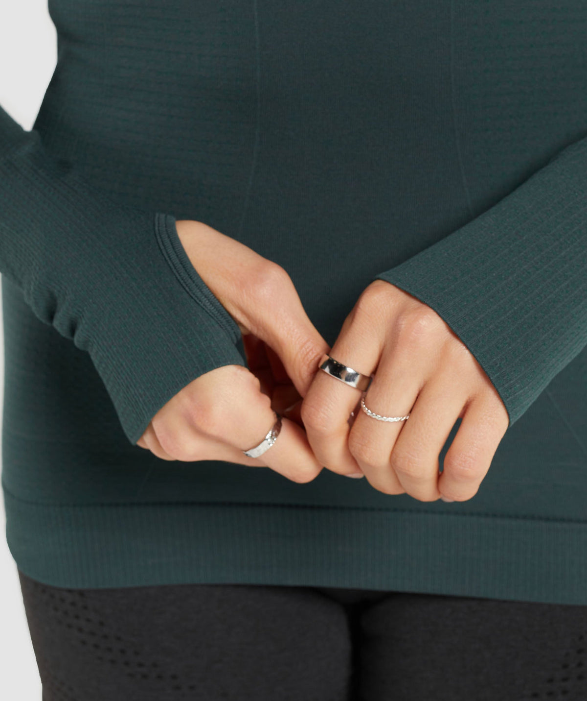Gymshark Vital Seamless 2.0 Long Sleeve Top - Green