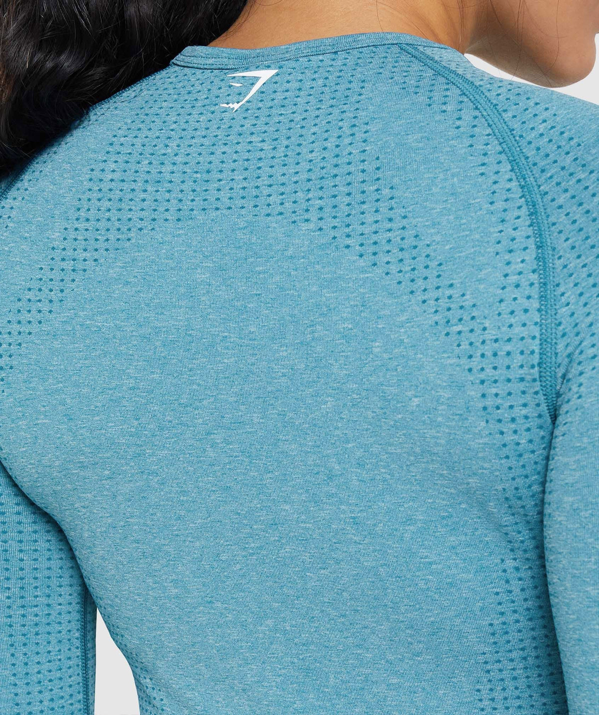 Gymshark Vital Seamless 2.0 Long Sleeve Top - Tahoe Teal/ Marl
