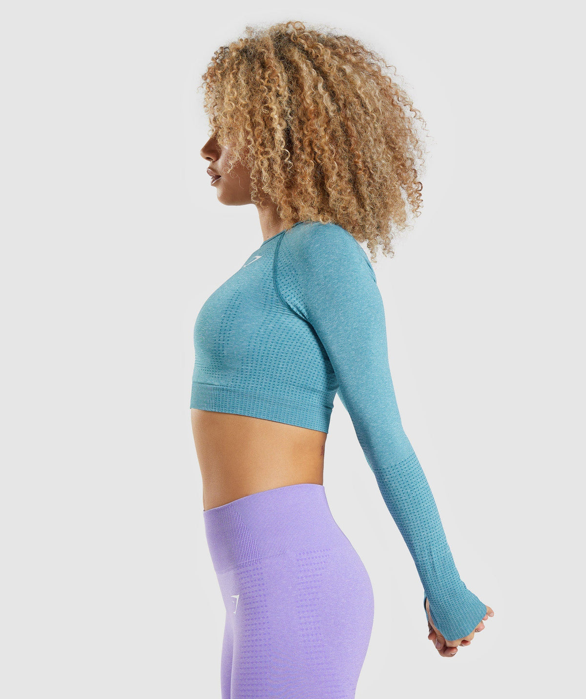 Gymshark Vital Crop Top - Tahoe Teal/ Marl