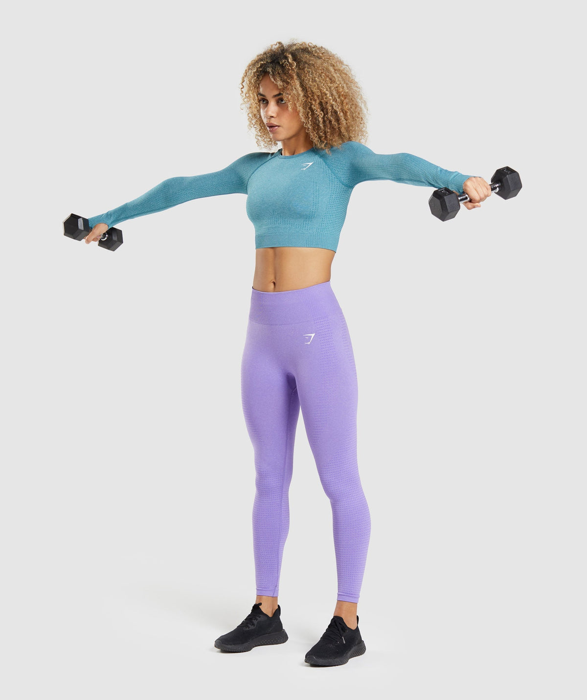 Gymshark Vital Crop Top - Tahoe Teal/ Marl