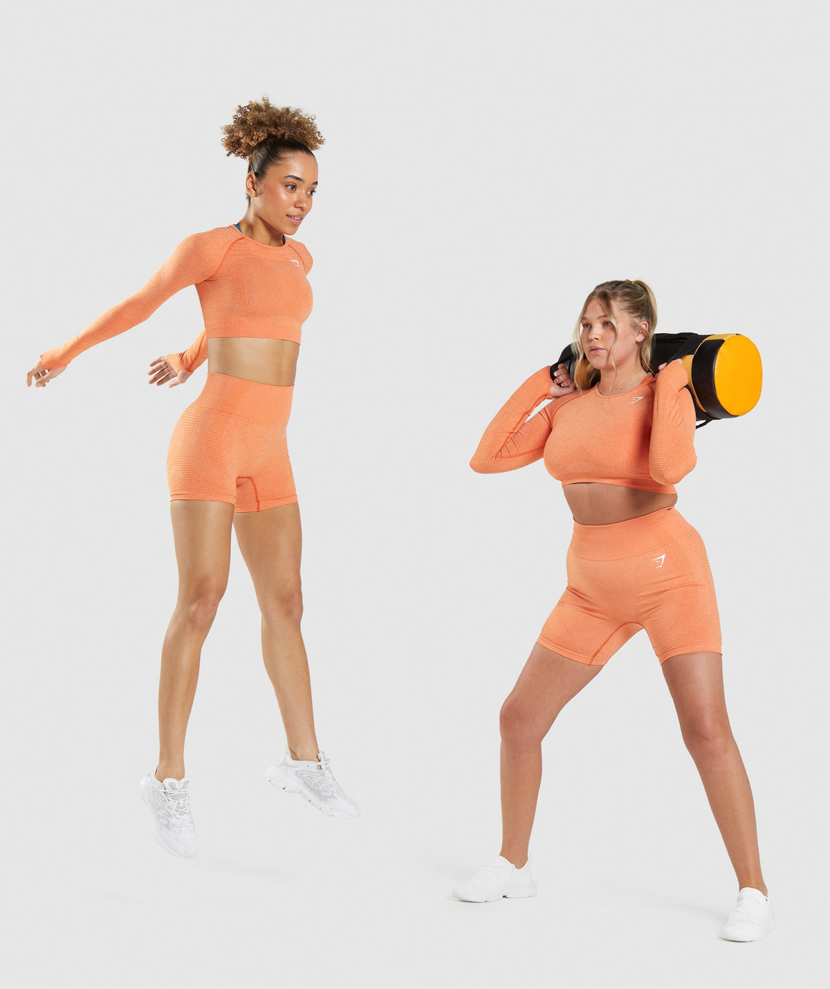Gymshark Vital Seamless 2.0 Shorts - Apricot Orange/ Marl