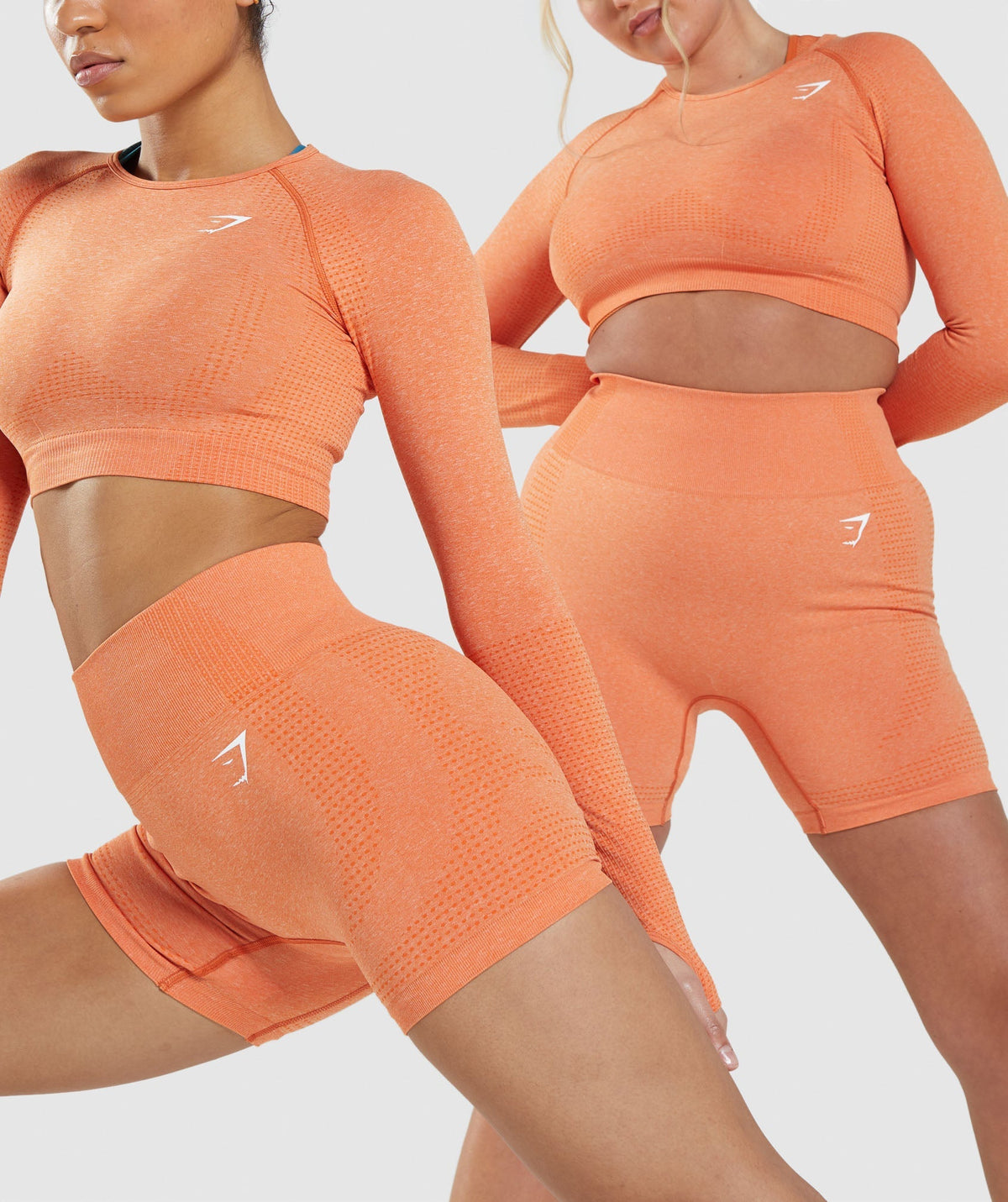 Gymshark Vital Seamless 2.0 Shorts - Apricot Orange/ Marl