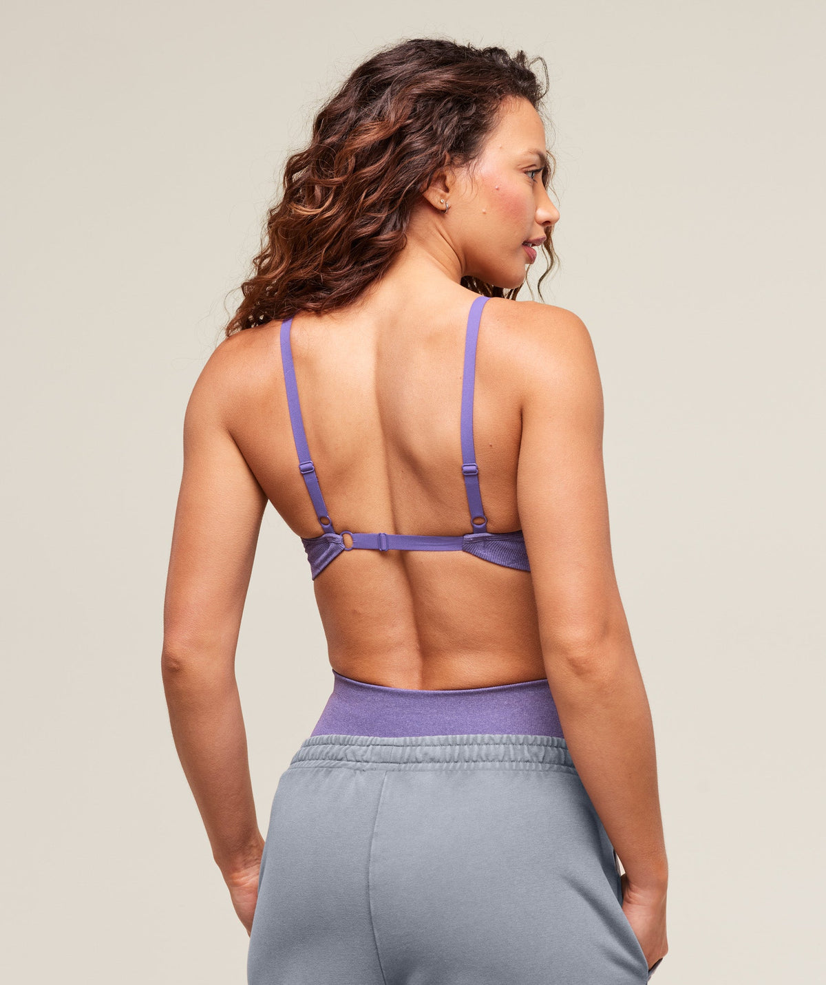 Gymshark Vital Seamless Minimal Sports Bra - Functional Purple/Marl