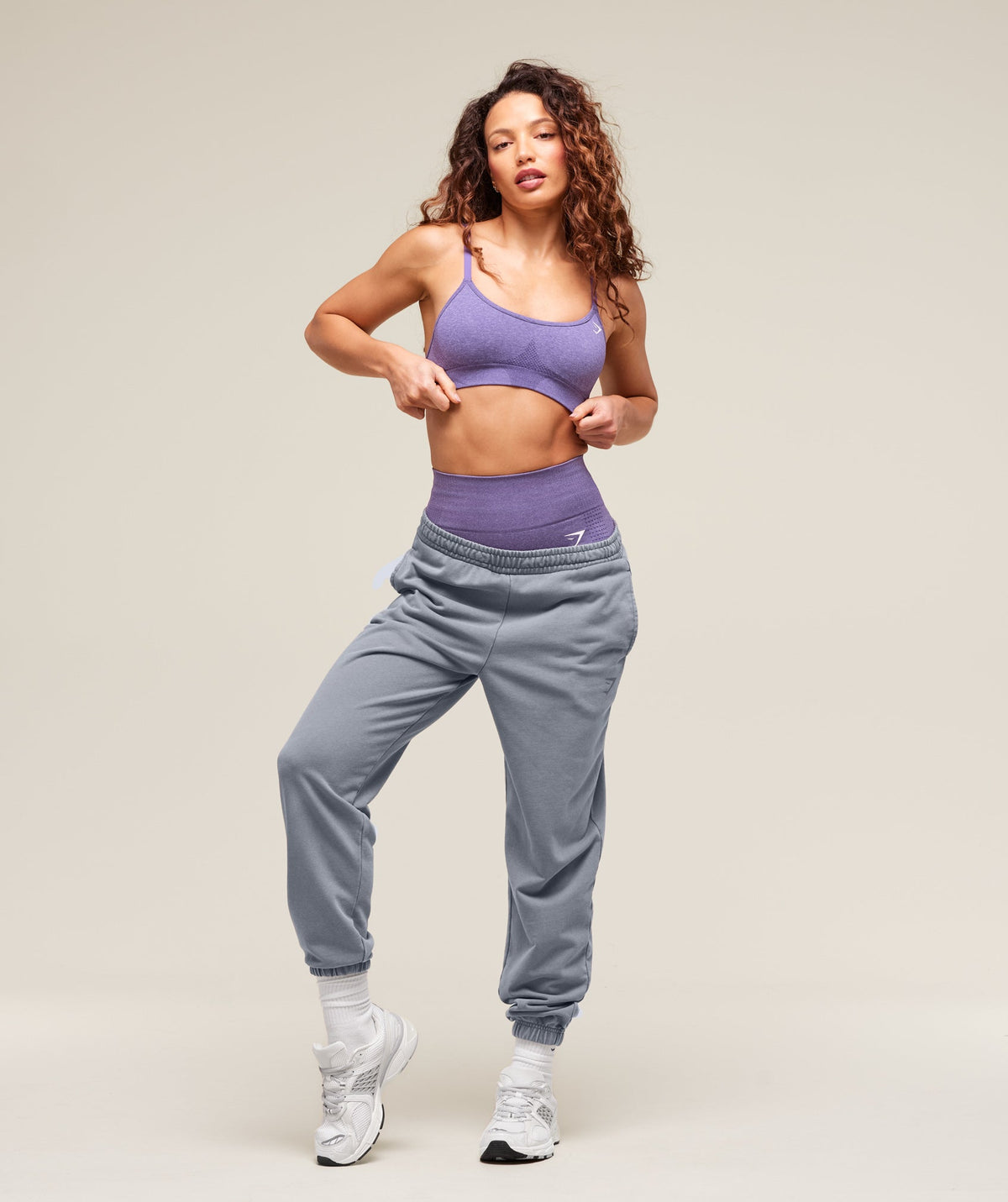 Gymshark Vital Seamless Minimal Sports Bra - Functional Purple/Marl