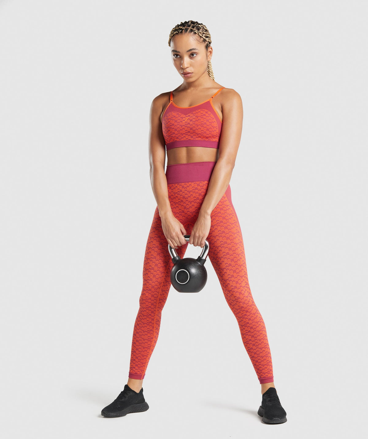 Gymshark WTFlex Seamless Strappy Sports Bra - Red