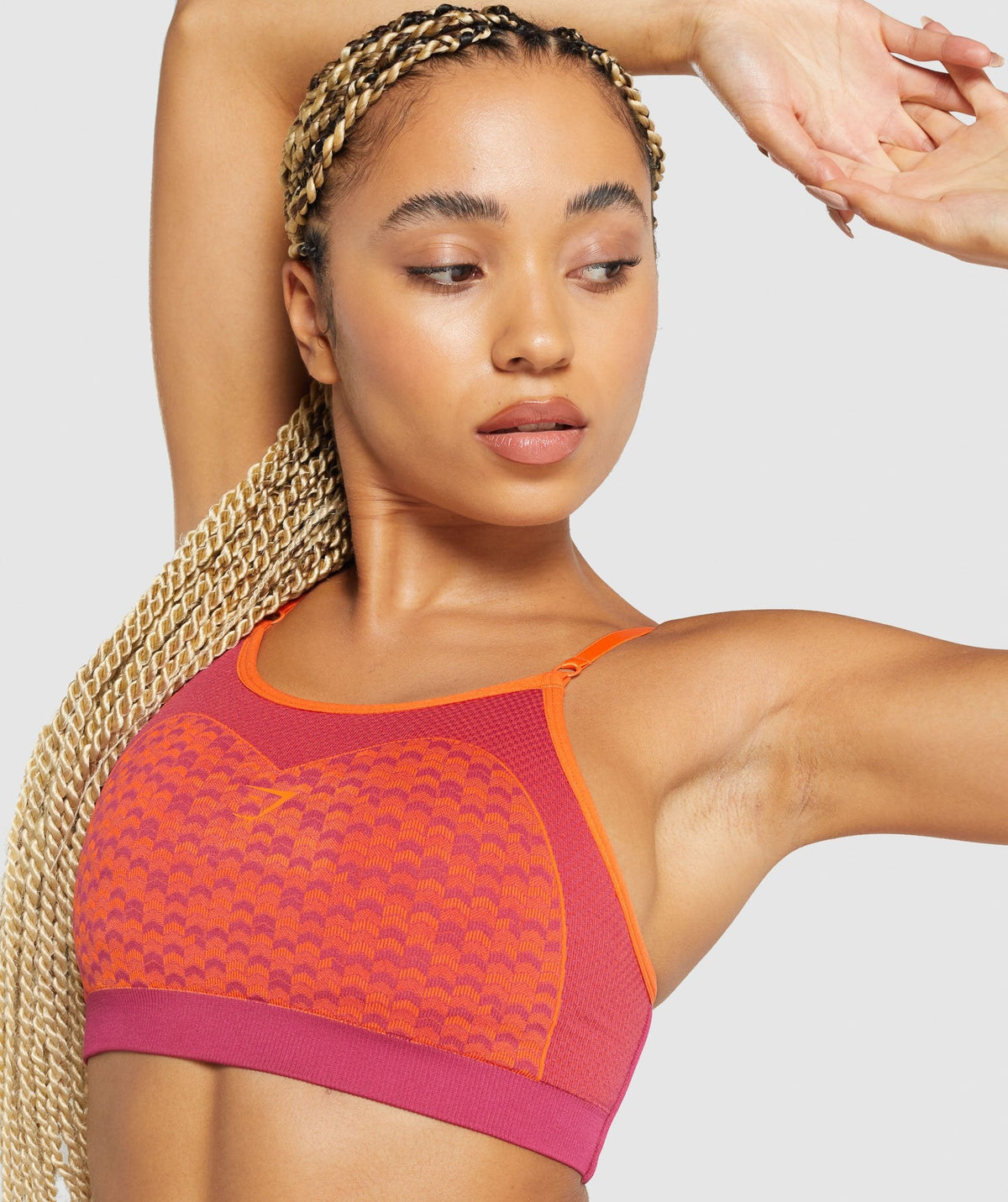 Gymshark WTFlex Seamless Strappy Sports Bra - Red