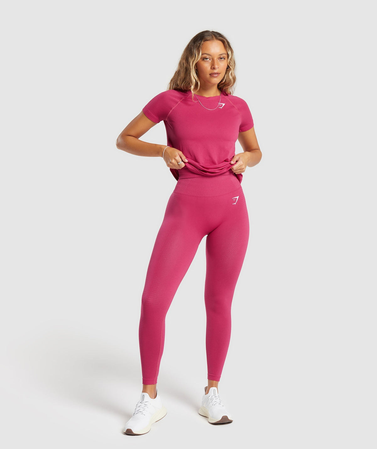 Gymshark Vital Seamless 2.0 Light Tee - Vintage Pink/ Marl