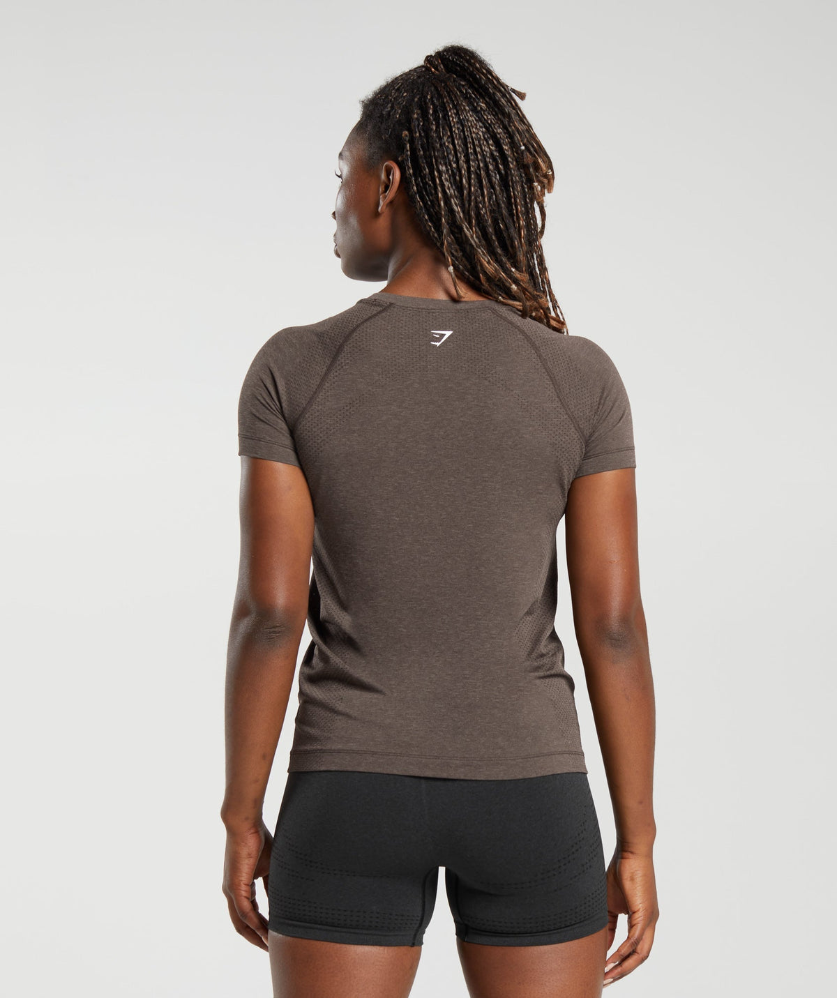Gymshark Vital Seamless 2.0 Light Tee - Penny Brown Marl